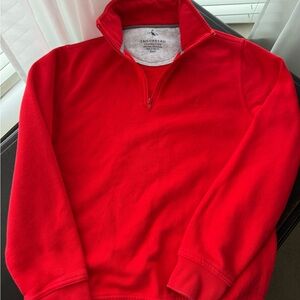 Tailorbyrd Men's Red Quarter Zip-Up